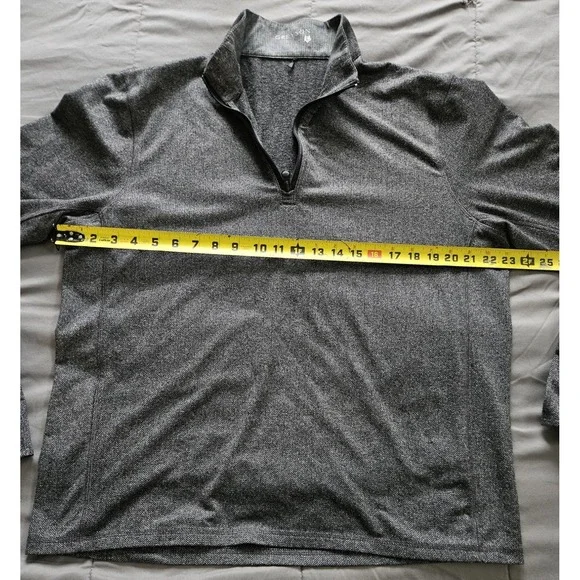Greyson Men's Lightweight 1/4 Zip Mock Neck Herringbone Pullover L Performance - Picture 6 of 7